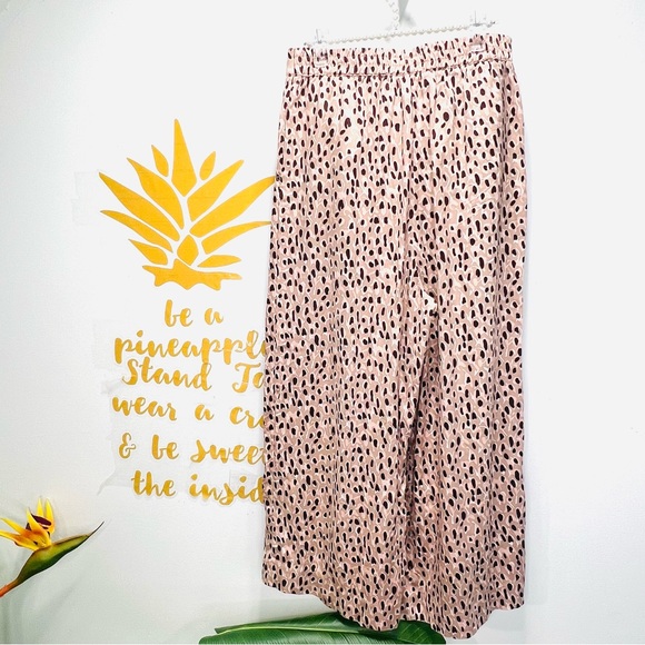ANTHROPOLOGIE High-Rise Ankle Leopard Pleated Wide Leg Trouser Pants Sma… - Picture 12 of 16
